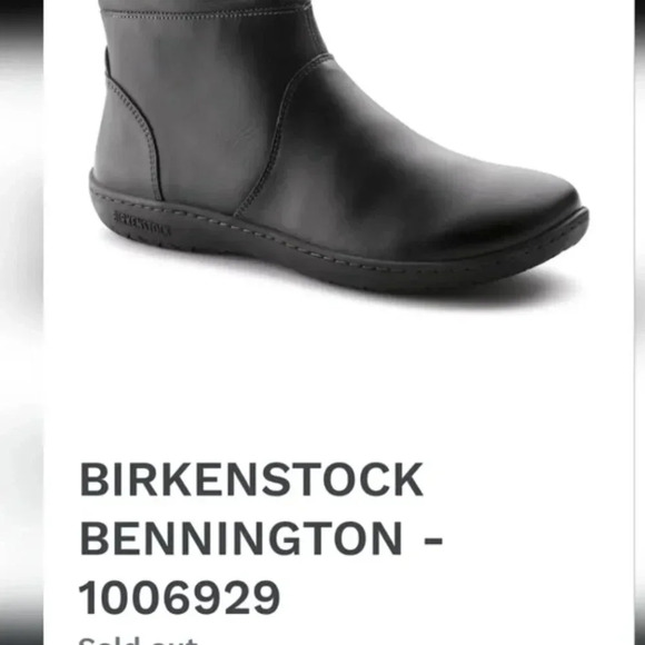 Birkenstock Leather Bennington Booties Ankle Boots Zip Up Side Black Size 37 / 6 - Picture 12 of 12